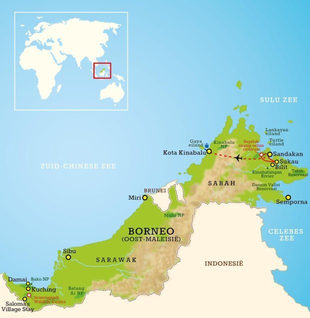 Borneo Sabah Highlights inclusief strand met chauffeur 11 dagen BC + LX