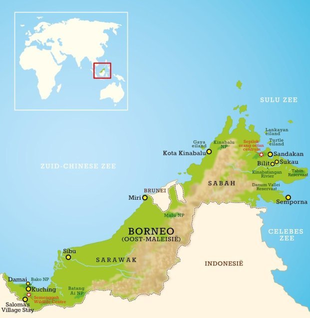 Routekaart Borneo