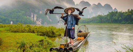 Yangshuo, aalscholvervisser