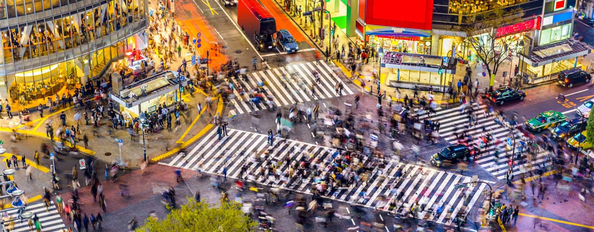 Tokyo, crosswalk in wijk Shibuya