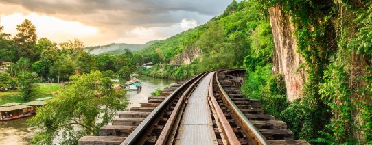 Treinspoor over de River Kwai