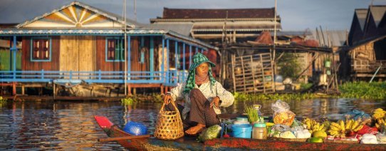 Tonl&eacute; Sapmeer bij Siem Reap
