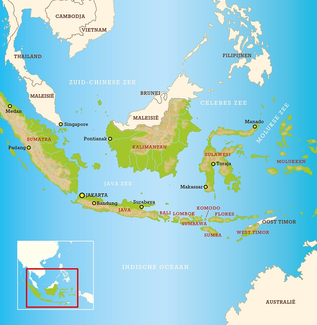 Indonesië landkaart 2