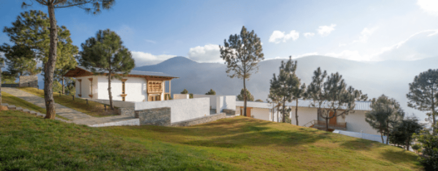 Bhutan, Punakha, Dhensa Boutique, Terrein