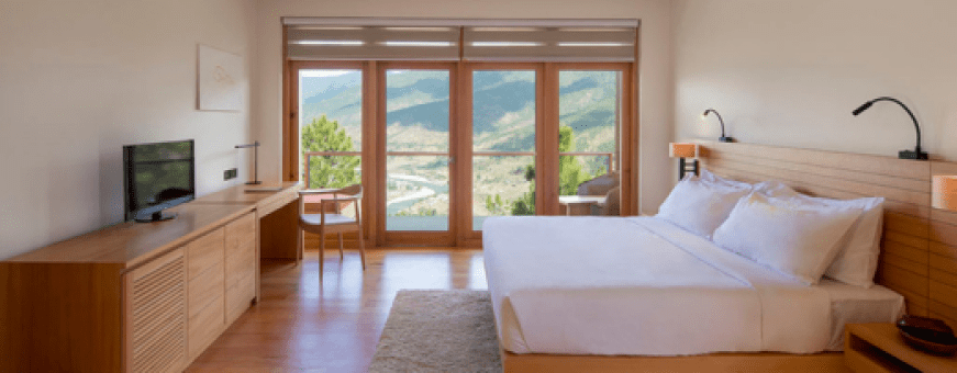 Bhutan, Punakha, Dhensa Boutique, Kamer