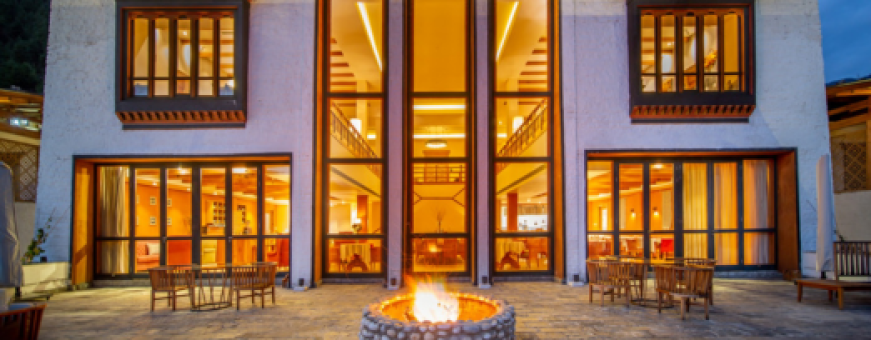 Bhutan, Paro, Spirit Sanctuary, Terras