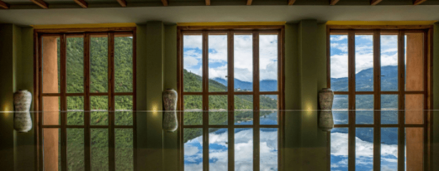 Bhutan, Paro, Spirit Sanctuary, Zwembad