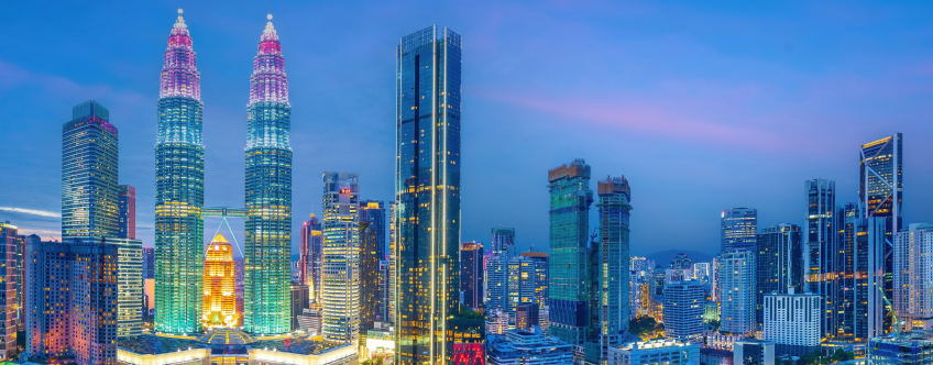 De indrukwekkende Petronas Towers in Kuala Lumpur