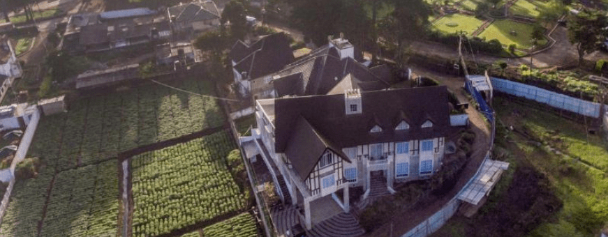 LK, Nuwara Eliya, Lynden Grove omgeving bewerkt