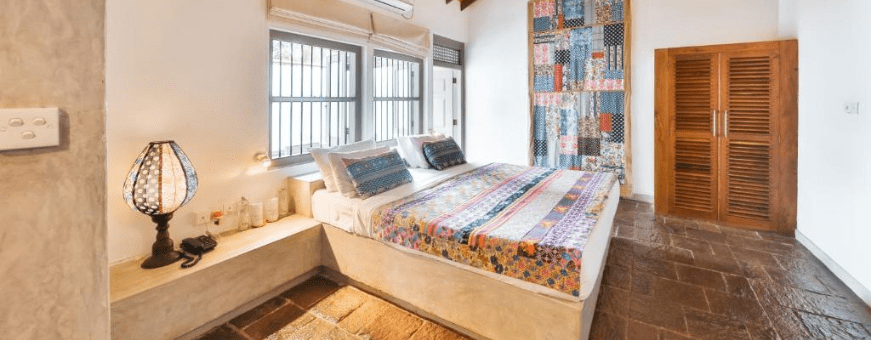 LK, Negombo, Villa Hundira, kamer