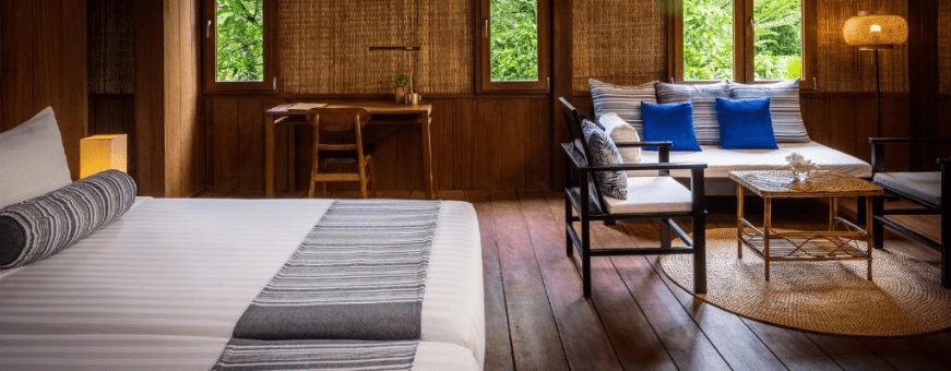 KH, Kampong Chhnang, Farmhouse Smiling Gecko kamer