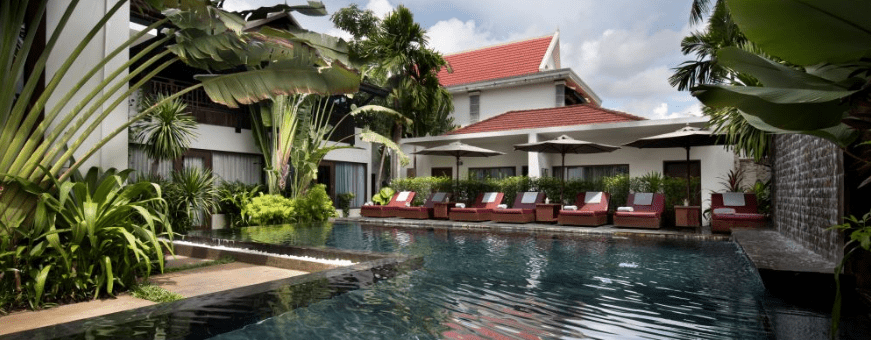 KH, Siem Reap, Sokkhak Boutique, zwembad