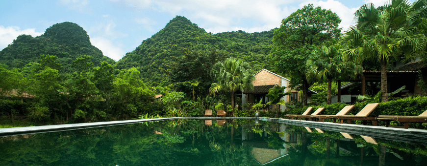 VN, Ninh Binh, Nahm Village, zwembad 2 bewerkt