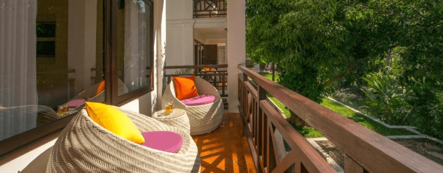 LA, Luang Prabang, Parasol Blanc balkon