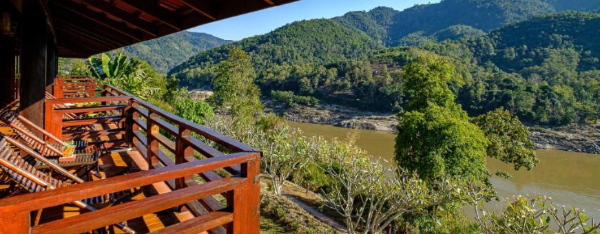 LA, Pakbeng, Sanctuary Pakbeng Lodge, Uitzicht