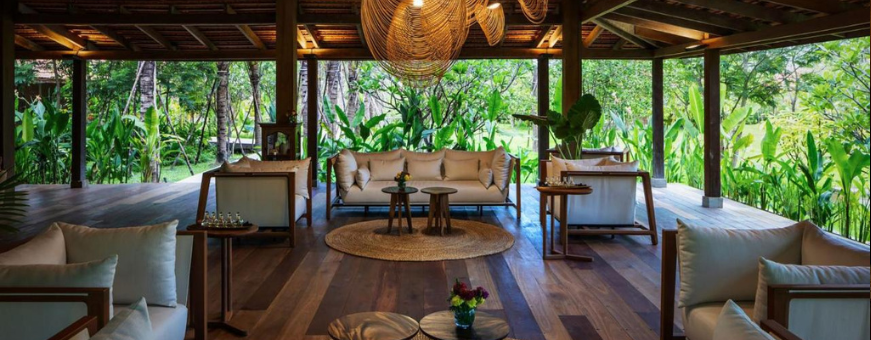 KH, Kampong Chhnang, Farmhouse Smiling Gecko lounge bewerkt