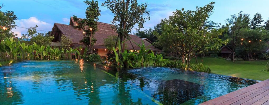 TH, Chiang Dao, Azalea Village, Zwembad