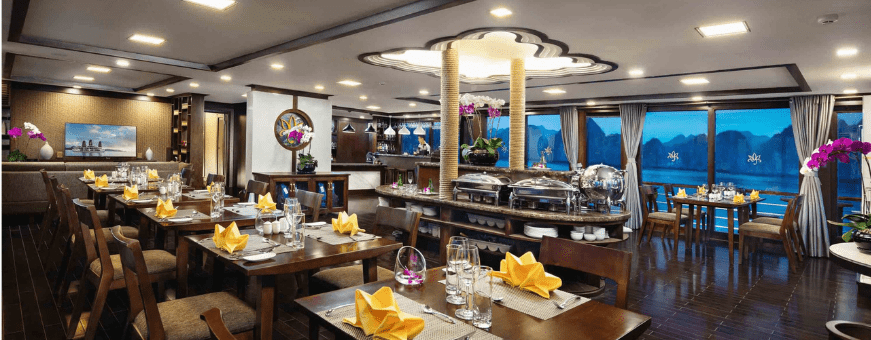 VN, Halong Bay, Orchid Classic Cruise, restaurant