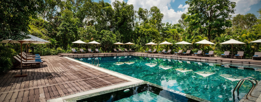 KH, Kampong Chhnang, Farmhouse Smiling Gecko zwembad bewerkt