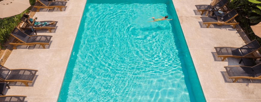 Laos, Champasak, The River Resort, zwembad