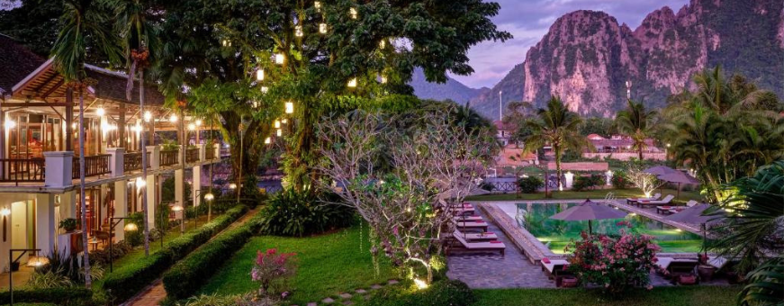 LA, Vang Vieng, Riverside Boutique Resort, hotel