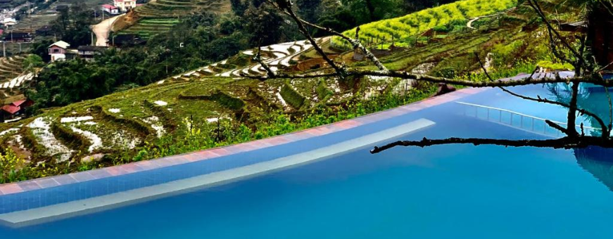 VN, Sapa, Eco Palms House, zwembad