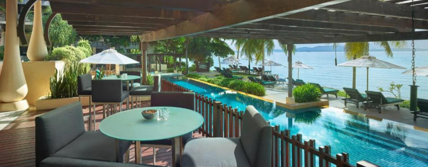 Gaya Eiland, Gaya Island Resort, Terras