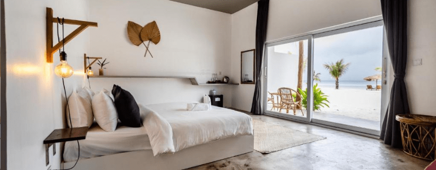 KH, Koh Rong, The Secret Garden, kamer bewerkt