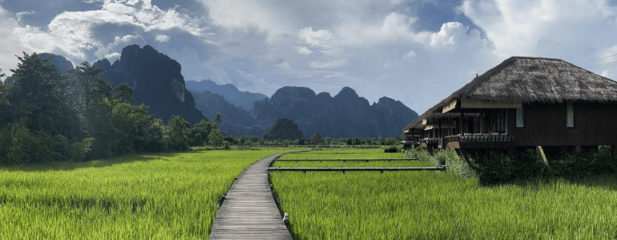 LA, Vang Vieng, ViengTara, omgeving