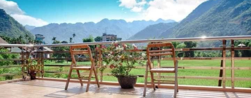 VN, Mai Chau, Sunset Boutique, terras uitzicht