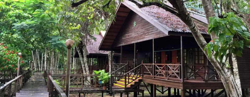 Kinabatangan Rivier, Bilit Rainforest Lodge, Bungalow