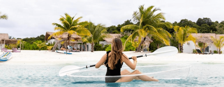 KH, Koh Rong, The Secret Garden, Kajak bewerkt