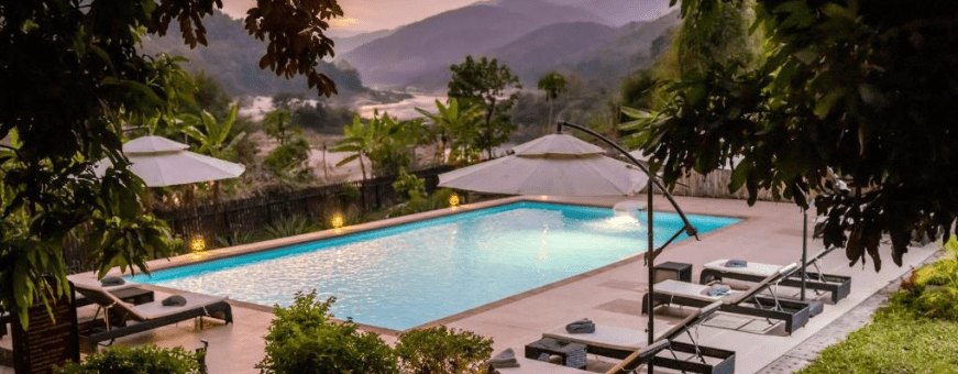 LA, Pakbeng, Sanctuary Pakbeng Lodge, Zwembad