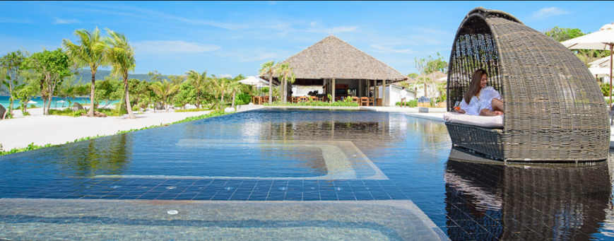 Cambodja,  Koh Rong, The Royal Sands, Zwembad