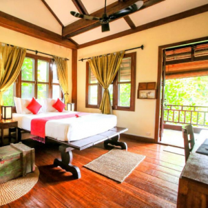 Maisons Wat Kor, Battambang, Cambodja