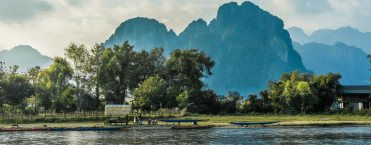 Nam Song rivier in Vang Vieng