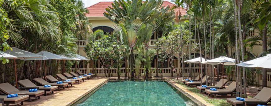 KH, Siem Reap, Pavillion D'Orient, zwembad