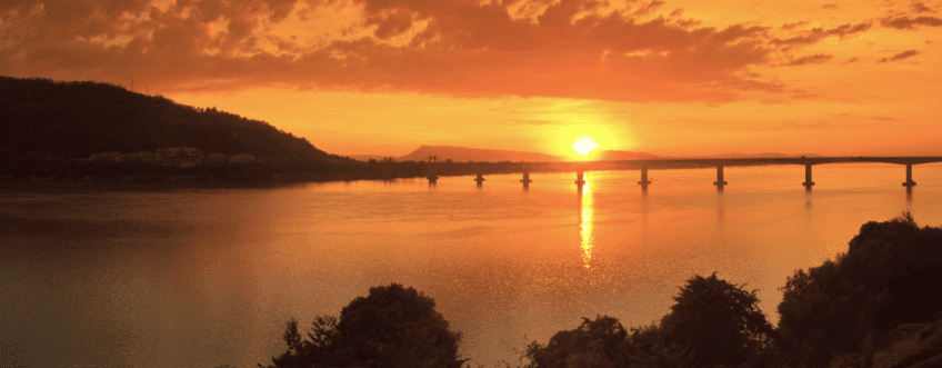 LA, Pakse, Zonsondergang