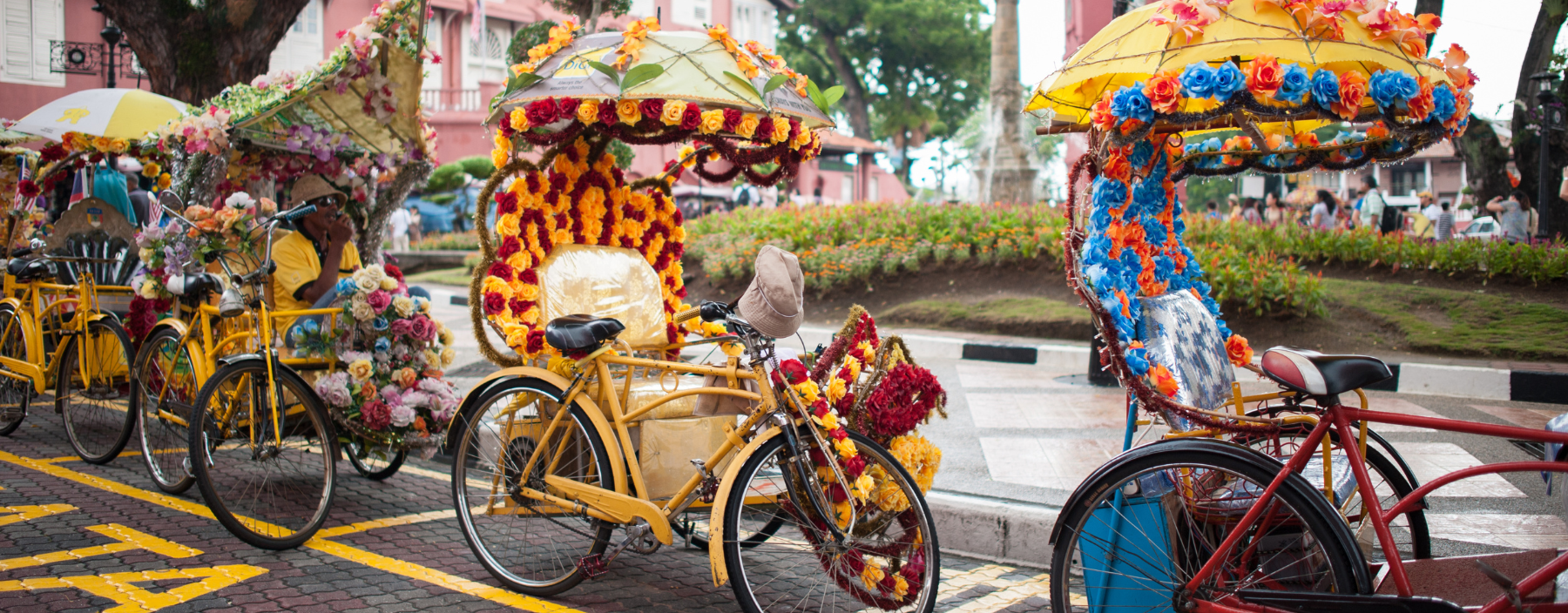 Straatbeeld van Malakka