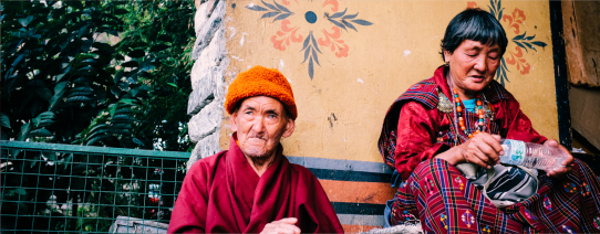 Bergvolkeren in Bhutan