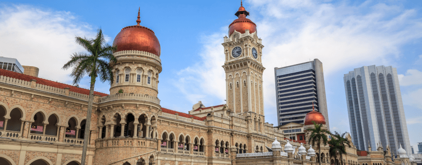 Merdeka Square met Clock tower in Kuala Lumpur
