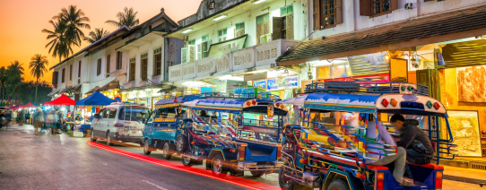 Straten in Luang Prabang